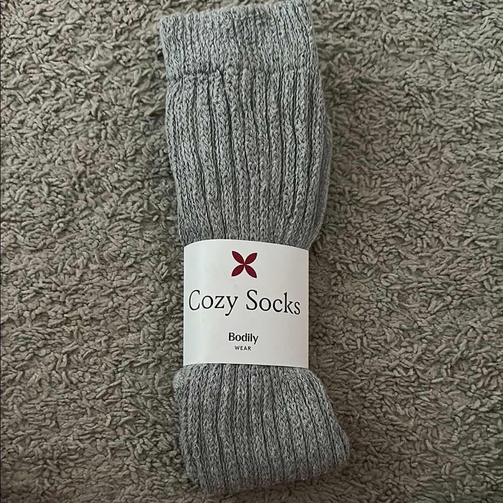 Maternity Gray Cozy Grip Socks
